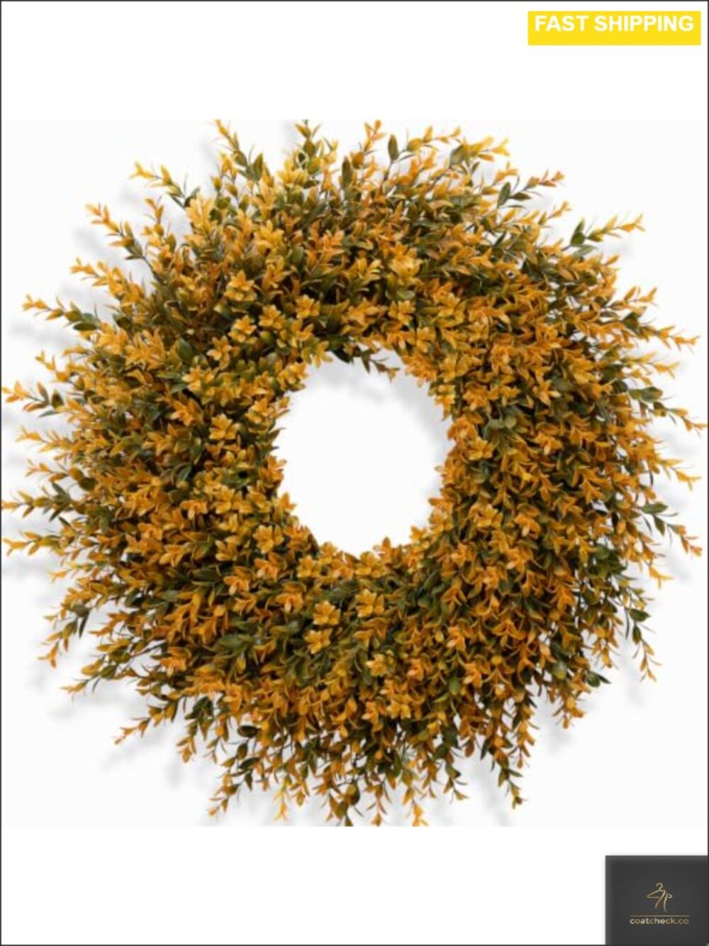 Large Boxwood Wreath Front Door Porch Window Indoor Outdoor Weatherproof Decor